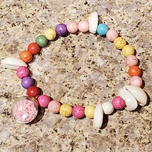 2/$30 Multicolored Beaded Bracelet with Shells
